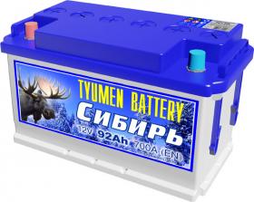 Автомобильный аккумулятор АКБ Тюмень (TYUMEN BATTERY) СИБИРЬ 6CT-92L 92Aч П.П.