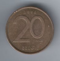 20 франков 1996 г. Бельгия