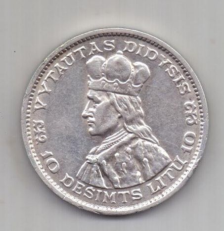 10 лит 1936 года AUNC Литва