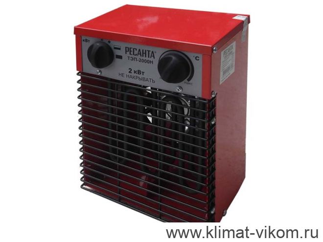 Тепловая электрическая пушка ТЭП-2000Н (компактная)