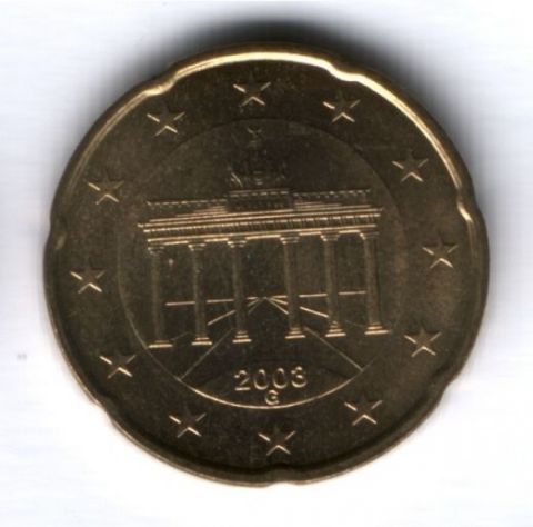 20 евроцентов 2003 г. G  Германия