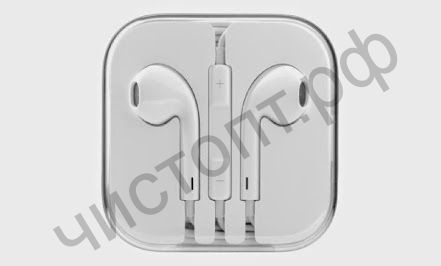 Гарнитура (науш.+микр.) для сотов. (аналог Apple EarPods) (белый)