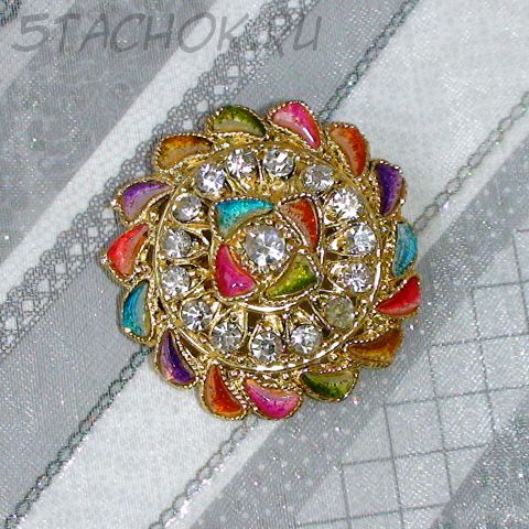 Яркая автоматическая заколка/зажим для платка