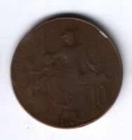 10 сантимов 1914 г. Франция