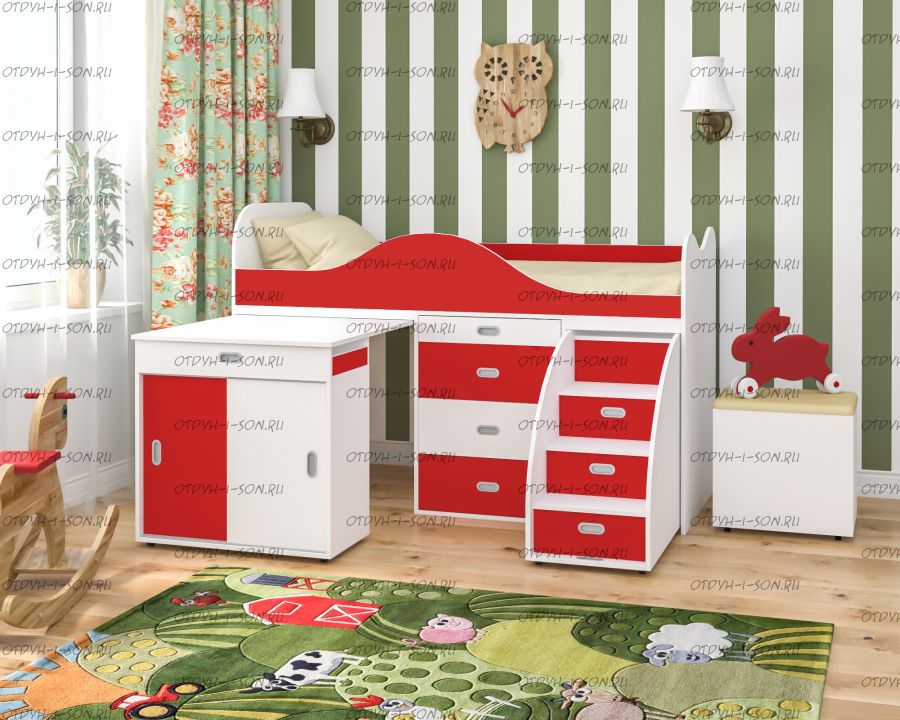 Кровать-чердак Малыш-Люкс