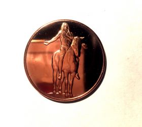 Медный слиток Обращение к Великому Духу 999 пробы медь 1 унция США