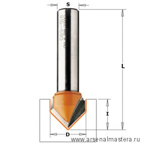 Фреза пазовая c углом 90 гр. S=12 D= 19 x 16 CMT 915.690.11