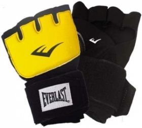 Перчатки гелевые с бинтом Everlast  (150см) Duster Evergel LXL жёлтые 140842LXL