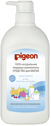 Pigeon Средство для мытья бутылочек и овощей, 800 мл, флакон