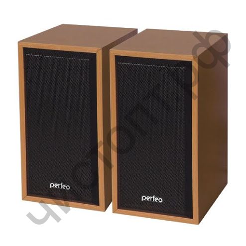 Актив.колонки 2.0 Perfeo "CABINET",  2х3 Вт (RMS), бук дерево, USB (PF-84-WD) 4326