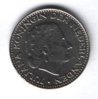 1 гульден 1967 г. Нидерланды