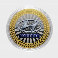 10 рублей Hyundai, серия автомобили мира, цветная,гравировка