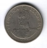 1 песо 1977 г. Колумбия