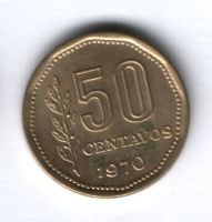 50 сентаво 1970 г. Аргентина