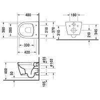 схема унитаза Duravit ME by Starck 253009