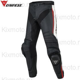 Брюки Dainese Misano кожаные, Чёрно-бело-красные