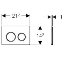 клавиша смыва Geberit Omega 20, схема