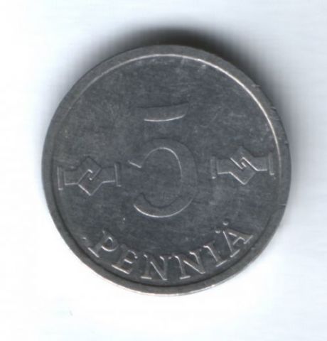 5 пенни 1985 г. Финляндия