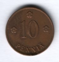 10 пенни 1937 г. Финляндия