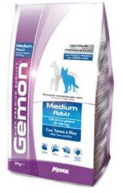 Gemon Dog Medium корм для взрослых собак средних пород тунец с рисом  15 кг