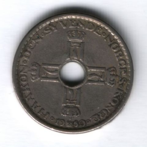 1 крона 1950 г. Норвегия