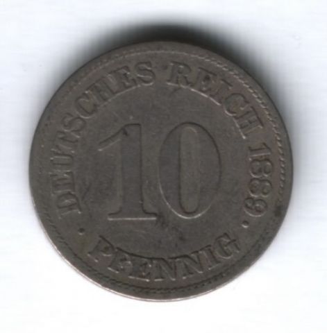 10 пфеннигов 1889 г. E Германия