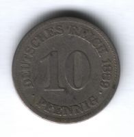 10 пфеннигов 1889 г. E Германия