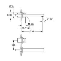 схема смесителя Grohe Eurocube 23447