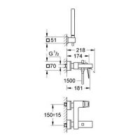 схема смесителя Grohe Eurocube 23141