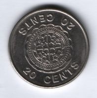 20 центов 1989 г. Соломоновы Острова