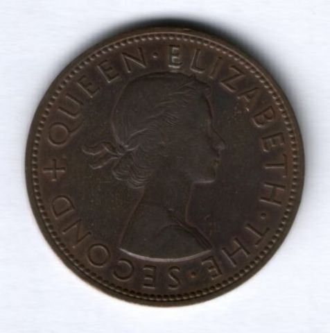 1 пенни 1958 г. Новая Зеландия