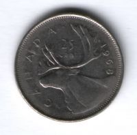 25 центов 1968 г. Канада