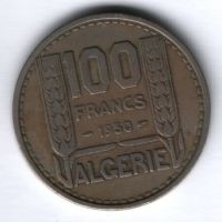 100 франков 1950 г. Алжир