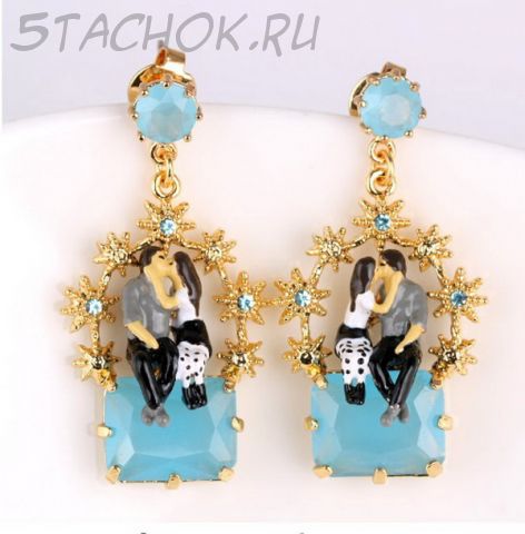 Серьги-гвоздики "Эйфелева башня"