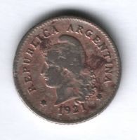 10 сентаво 1921 г. Аргентина