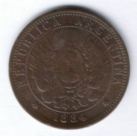 2 сентаво 1884 г. Аргентина