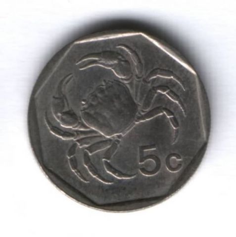 5 центов 1991 г. Мальта