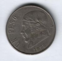 1 песо 1978 г. Мексика