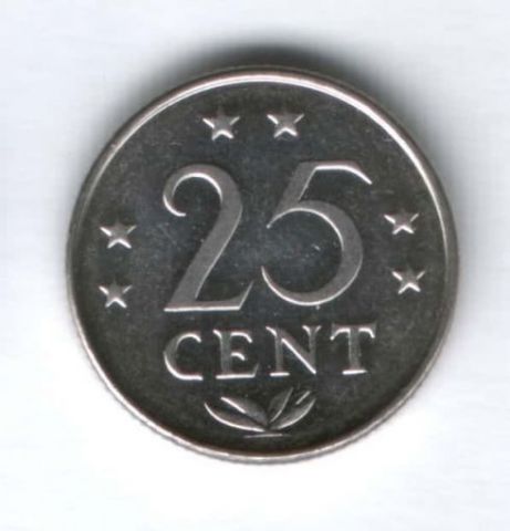 25 центов 1980 г. Нидерландские Антильские острова