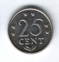 25 центов 1980 г. Нидерландские Антильские острова