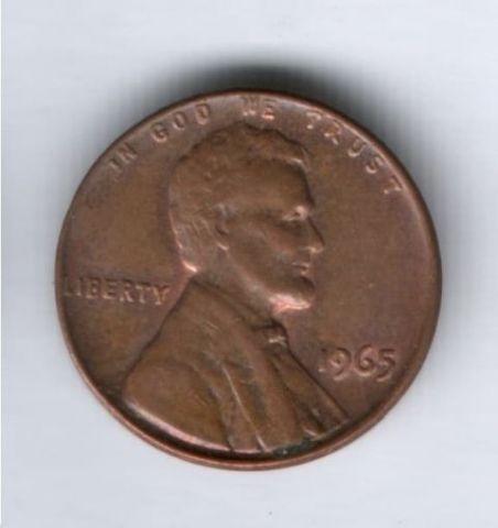 1 цент 1965 г. США