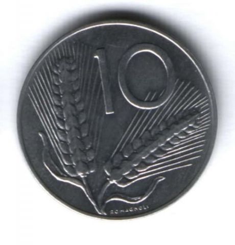 10 лир 1998 г. Италия UNC