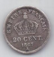 20 сантим 1867 г. Франция