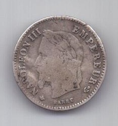 20 сантим 1867 г. Франция