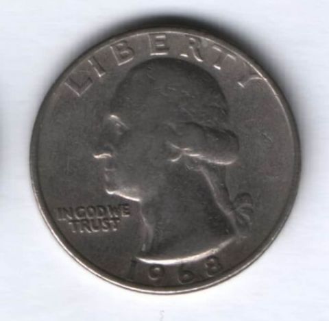 1/4 доллара 1968 г. США