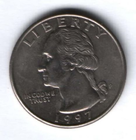 1/4 доллара 1997 г. США, P
