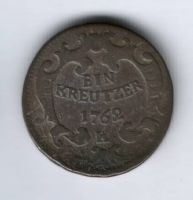 1 крейцер 1762 г. K  Австрия