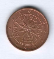 2 евроцента 2009 г. Австрия