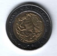 5 песо 2008 г. Мексика, 200 лет независимости