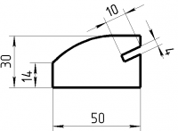 Рамочный профиль №41 паз 4  30х50 мм